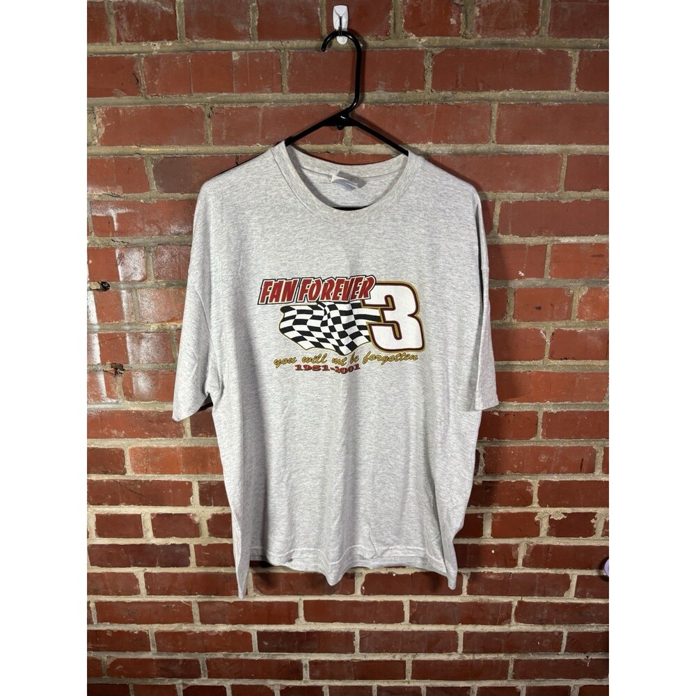 Vintage Y2K Dale Earnhardt Sr Shirt Fan Forever 3 Logo Never Forgotten Adult XL